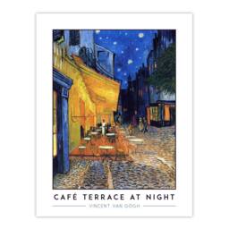 "Artery8 Vincent Van Gogh Café Terrace At Night Place Du Forum Wall Art Print in Blue - Size: W18"" x H24""" - thumbnail 1
