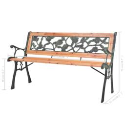 Berkfield Home Decorative Garden Bench 122 cm Wood in Light Tan - thumbnail 7