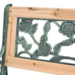 Berkfield Home Decorative Garden Bench 122 cm Wood in Light Tan - thumbnail 5