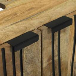 Berkfield Home Sink Cabinet 62 x 33 x 58 cm Solid Mango & Engineered Wood in Brown - thumbnail 6