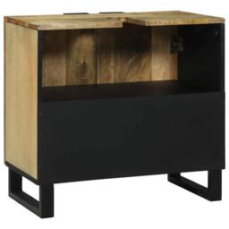 Berkfield Home Sink Cabinet 62 x 33 x 58 cm Solid Mango & Engineered Wood in Brown - thumbnail 5