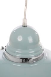 Orsina Blue Bowl Shaped Pendant Light, Nordic Style Ceiling Light with Chrome Detail, Smooth Metal Shade - thumbnail 3