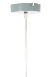 Orsina Blue Bowl Shaped Pendant Light, Nordic Style Ceiling Light with Chrome Detail, Smooth Metal Shade - thumbnail 4