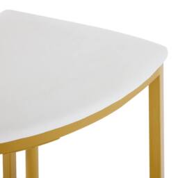 Fascinate Dining Table Set with White MDF Top, Gold Frame & Velvet Chairs - thumbnail 5