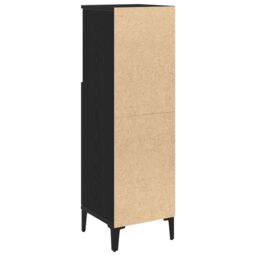 Berkfield Home Bathroom Cabinet Black Oak 30x30x100 cm Engineered Wood - Size: 30 x 30 x 100 cm - thumbnail 8