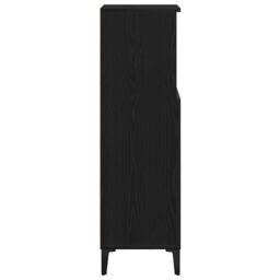 Berkfield Home Bathroom Cabinet Black Oak 30x30x100 cm Engineered Wood - Size: 30 x 30 x 100 cm - thumbnail 7