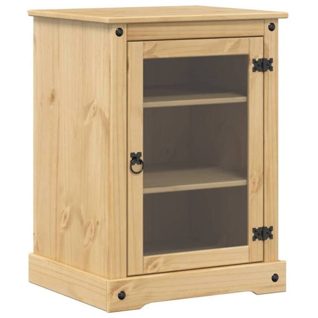 Berkfield Home HiFi Cabinet Corona 60x50x82 cm Solid Wood Pine in Light Brown - Size: 60 x 50 x 82 cm - image 1