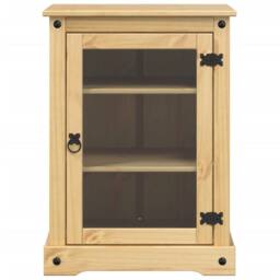 Berkfield Home HiFi Cabinet Corona 60x50x82 cm Solid Wood Pine in Light Brown - Size: 60 x 50 x 82 cm - thumbnail 4