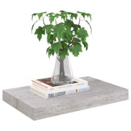 Berkfield Home Floating Wall Shelves 2 pcs Concrete Grey 40x23x3.8 cm MDF - thumbnail 3