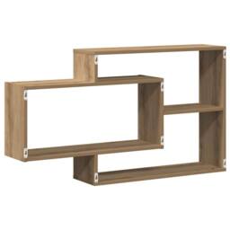 Berkfield Home Wall Shelf Artisan Oak 104x20x58.5 cm Engineered Wood in Brown - thumbnail 6