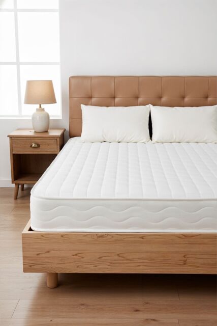 Living and Home Cozy Breathable Quilted Foam Spring Mattress in White - Size: Double