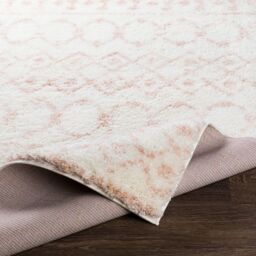 Livabliss Aliyah Shag-Shaggy Pink Ivory Brown Global Soft Plush Pile Living Rug - Size: 160 cm x 220 cm - thumbnail 4