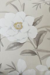 Dreams & Drapes 'Eve' Filled 100% Cotton Cushion With Modern Floral Print in Natural - Size: 43 cm x 43 cm - thumbnail 2