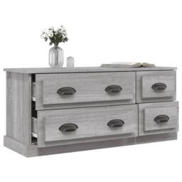Berkfield Home TV Cabinet Grey Sonoma 100x35.5x45 cm Engineered Wood - thumbnail 5