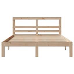 Berkfield Home Bed Frame with Headboard without Mattress 140x200 cm in Light Tan - thumbnail 4