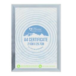 IG Design Cambridge Glass Certificate Frame in Silver