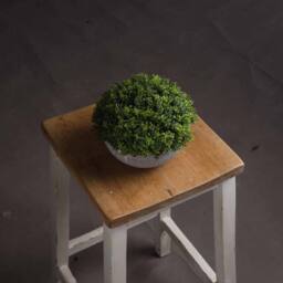 Lemon Pavilion Furniture and Decor Small Shrubby Globe Pot Artificial Plant - L15 x W15 x H15 cm - Green - thumbnail 2