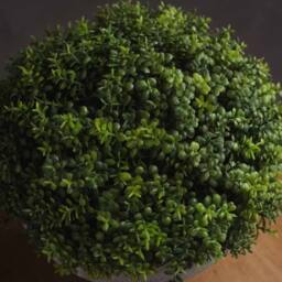 Lemon Pavilion Furniture and Decor Small Shrubby Globe Pot Artificial Plant - L15 x W15 x H15 cm - Green - thumbnail 3