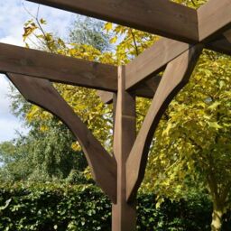 Rutland County Garden Furniture Ltd Premium Pergola - Wood - L180 x W180 x H270 cm - Rustic Brown - thumbnail 4