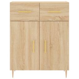 Berkfield Home Highboard Sonoma Oak 69.5x34x180 cm Engineered Wood in Light Oak - thumbnail 8