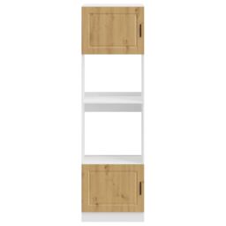 Berkfield Home Oven Cabinets 2 pcs Porto Artisan Oak Engineered Wood in Brown - thumbnail 4