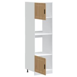 Berkfield Home Oven Cabinets 2 pcs Porto Artisan Oak Engineered Wood in Brown - thumbnail 5