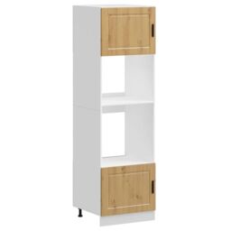 Berkfield Home Oven Cabinets 2 pcs Porto Artisan Oak Engineered Wood in Brown - thumbnail 2