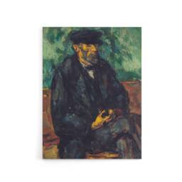 "Artery8 The Gardener Vallier Portrait Painting Cezanne Canvas Wall Art Print - Size: W12"" x H16""" - thumbnail 1