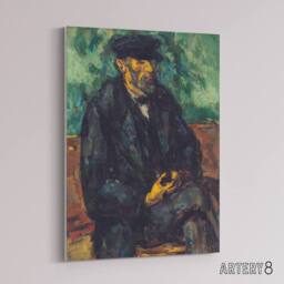 "Artery8 The Gardener Vallier Portrait Painting Cezanne Canvas Wall Art Print - Size: W12"" x H16""" - thumbnail 2