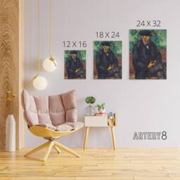 "Artery8 The Gardener Vallier Portrait Painting Cezanne Canvas Wall Art Print - Size: W12"" x H16""" - thumbnail 4