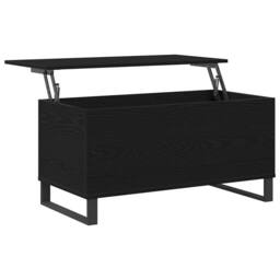 Berkfield Home Coffee Table Black Oak 90x44.5x45 cm Engineered Wood - thumbnail 5