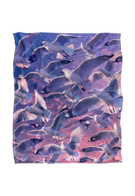 JQ Licensing Royce Mcclure Evening Seagulls Silky Touch Super Soft Throw Blanket 152 X 127 cm in White - image 1