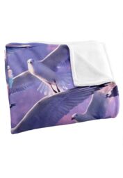 JQ Licensing Royce Mcclure Evening Seagulls Silky Touch Super Soft Throw Blanket 152 X 127 cm in White - thumbnail 3