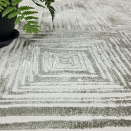 The Rug Shop UK Green Modern Striped Latex Back Latex Backing Area Rug - Size: 200 cm x 290 cm - thumbnail 2