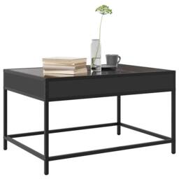 Berkfield Home Decorative Coffee Table with Infinity LED Black 70x50x41 cm - Size: 70 x 50 x 41 cm - thumbnail 5