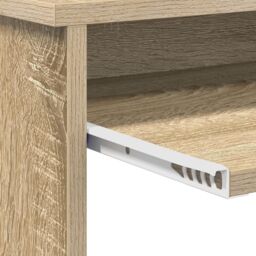 Berkfield Home Desk with Storage Sonoma Oak 120.5x44x88.5 cm Engineered Wood in Beige - thumbnail 9
