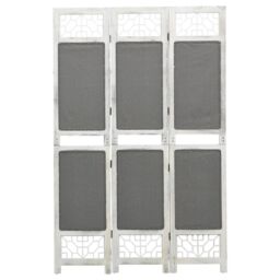 Berkfield Home 3-Panel Room Divider Grey 105x165 cm Fabric - thumbnail 1