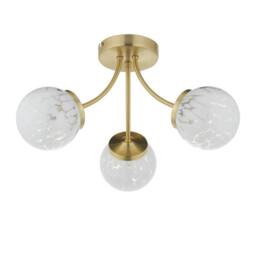 First Choice Lighting Set of 2 Lucie - Confetti Glass with Satin Gold Ceiling Lights - thumbnail 7