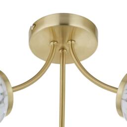 First Choice Lighting Set of 2 Lucie - Confetti Glass with Satin Gold Ceiling Lights - thumbnail 6