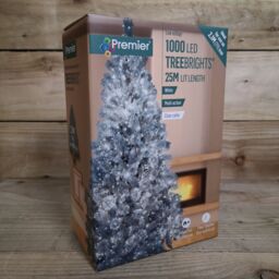 Samuel Alexander 1000 LED 25m Premier TreeBrights Indoor Outdoor Christmas Multi Function Mains Operated String Lights w/ Timer & Clear Cable in Cool - thumbnail 4