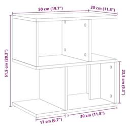 Berkfield Home Classic Bedside Cabinet Artisan Oak 50x30x51.5 cm Engineered Wood in Brown - thumbnail 9