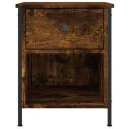 Berkfield Home Bedside Cabinet Smoked Oak 40x42x50 cm Engineered Wood in Brown - Size: 40 x 42 x 50 cm - thumbnail 6
