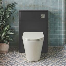 Balterley Bathroom Floor Standing Concealed Cistern WC Unit, Dark Grey, 502mm in Grey - thumbnail 8