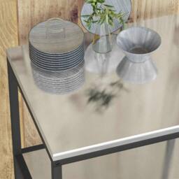 Berkfield Home Kitchen Storage Shelf with Storage Silver Stainless steel - thumbnail 5