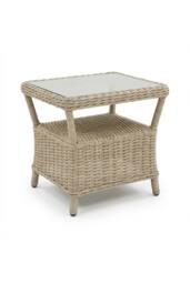 KDMD 5 Piece Beige Recliner Outdoor Rattan Chair & Table Set - thumbnail 3