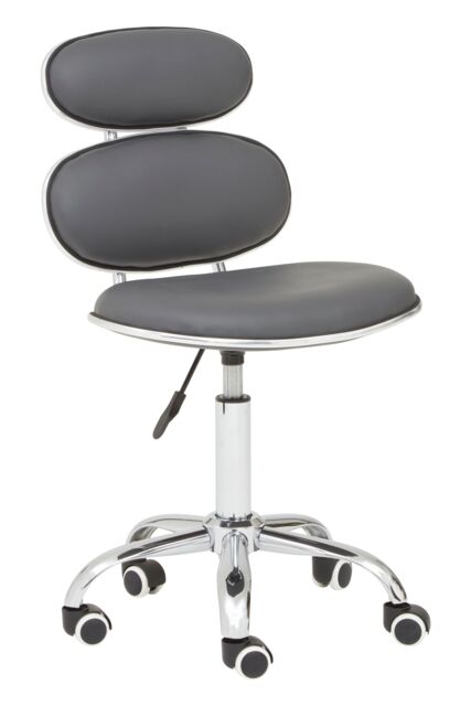 Orsina Ergonomic Black PU Home Office Chair, Comfortable Work From Home Office Chair, Movable Ergonomic Chair in Grey - image 1