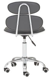 Orsina Ergonomic Black PU Home Office Chair, Comfortable Work From Home Office Chair, Movable Ergonomic Chair in Grey - thumbnail 4