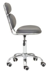 Orsina Ergonomic Black PU Home Office Chair, Comfortable Work From Home Office Chair, Movable Ergonomic Chair in Grey - thumbnail 3