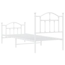 Berkfield Home Metal Bed Frame with Headboard & Footboard White 80x200 cm - thumbnail 7