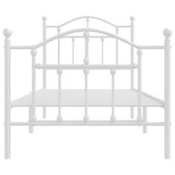 Berkfield Home Metal Bed Frame with Headboard & Footboard White 80x200 cm - thumbnail 5